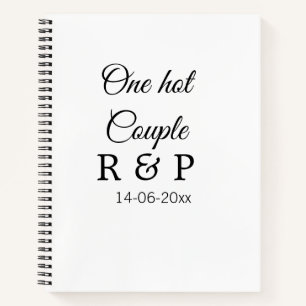 Carnet Une lettre initiale de nom de couple chaud date te