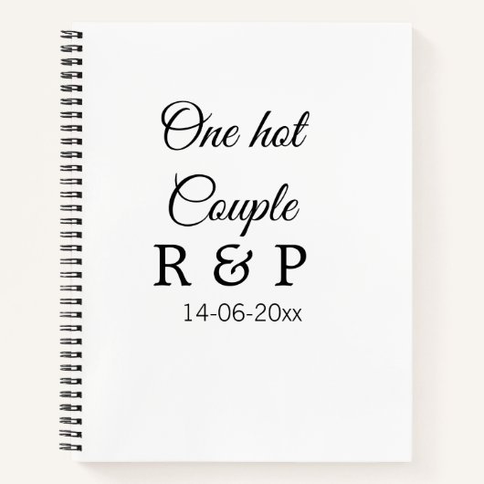 Carnet Une lettre initiale de nom de couple chaud date te (Devant)