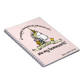 Carnet Une licorne Mange Ma Novelité De Travail À La Mais (Côté Droit)