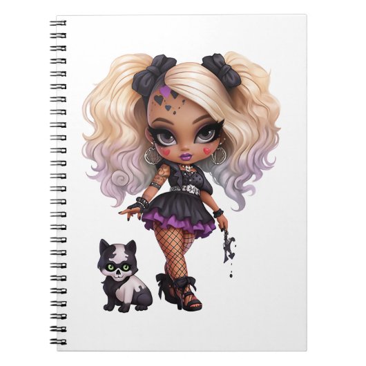 Carnet Une mignonne fille Halloween Collection de design  (Devant)