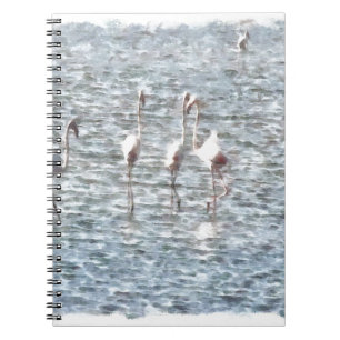 Carnet Une Pat Flamboyante De Flamants roses