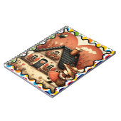 Carnet Une petite fille court devant une maison (Côté gauche)