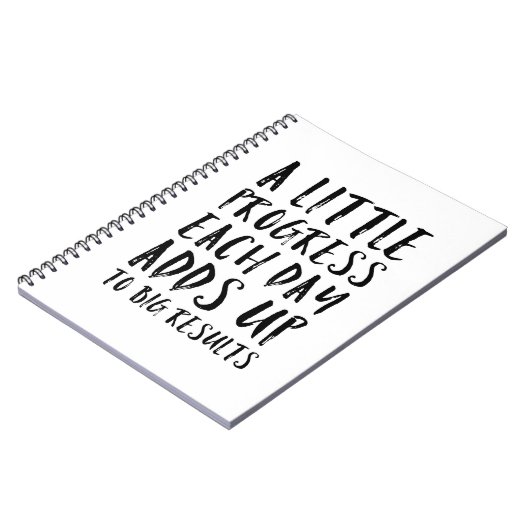 Carnet Une peu de citation de motivation de progrès (Côté gauche)