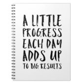 Carnet Une peu de citation de motivation de progrès (Devant)