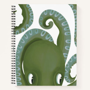 Carnet Une pieuvre verte à la pointe de la mer