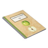 Carnet Une pomme verte et une composition demi-personnali (Côté Droit)