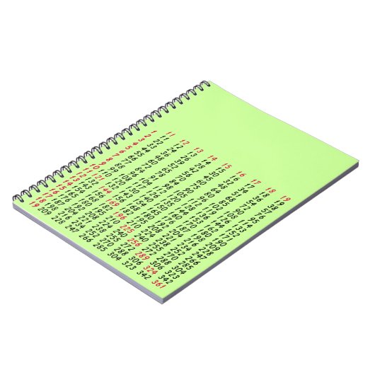 Carnet une table de multiplication pour des maths (Côté gauche)
