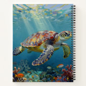 Carnet Une Tortue de Mer et des Rayons de Soleil dans l'O (Dos)