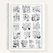 Carnet Une variété de caricatures de Lollipop Man amusant (Devant)