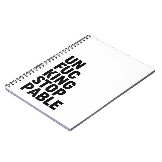 Carnet Unfu*kingstoppable (Côté gauche)