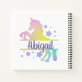 Carnet Unicorn customisé (Dos)