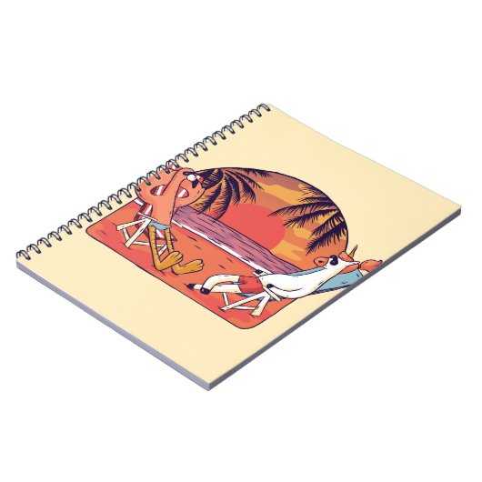 Carnet Unicorn Flamant rose Beach (Côté gauche)