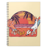 Carnet Unicorn Flamant rose Beach (Devant)