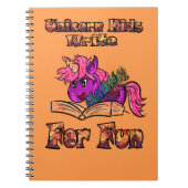 Carnet Unicorn Les Enfants Écrivent Pour S'Amuser (Devant)