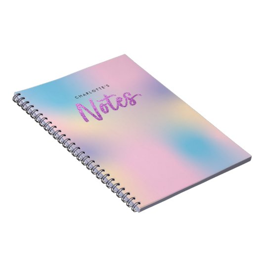 Carnet Unicorn Mix Pattern Faux Purple Glitter Notes (Côté Droit)