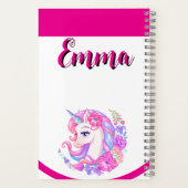 Carnet unicorn & personalize your name  (Verso)