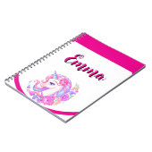 Carnet unicorn & personalize your name Crew Socks (Côté gauche)