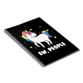 Carnet Unicorn Pony Ew Personnes Unicorn Introvert Funny  (Côté Droit)