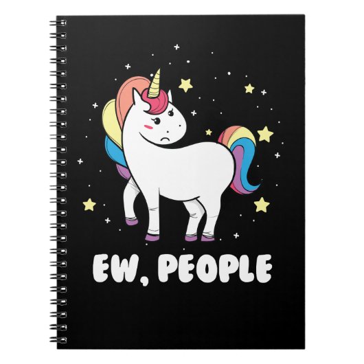 Carnet Unicorn Pony Ew Personnes Unicorn Introvert Funny (Devant)