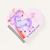 Carnet Unicorn Rainbow Flamingo Girls First Custom Diary  (Devant)