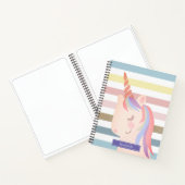 Carnet Unicorn Rainbow Stripes Magique (Intérieur)