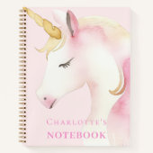 Carnet Unicorn rose fille (Devant)