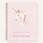 Carnet Unicorn rose fille (Devant)
