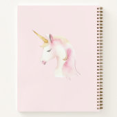 Carnet Unicorn rose fille (Dos)