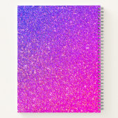 Carnet Unicorn violet rose Parties scintillant Nom du scr (Dos)