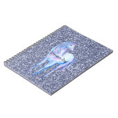 Carnet Unicorne à Parties scintillant violette (Côté gauche)