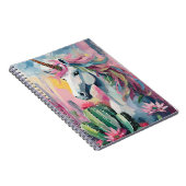 Carnet Unicorne Abstraite lunatique et succulents (Côté Droit)