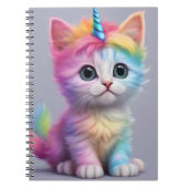 Carnet Unicorne arc-en-ciel Kitten (Devant)