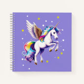 Carnet Unicorne arc-en-ciel magique (Devant)