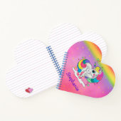 Carnet Unicorne arc-en-ciel rose (Intérieur)