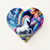 Carnet Unicorne arc-en-ciel une (Dos)