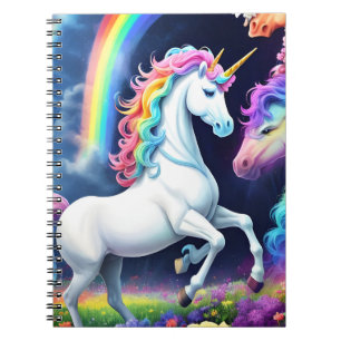 Carnet Unicorne arc-en-ciel une