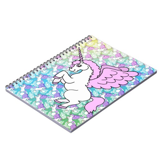 Carnet Unicorne blanche et rose (Côté gauche)