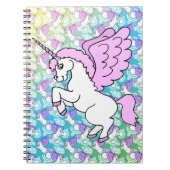 Carnet Unicorne blanche et rose (Devant)