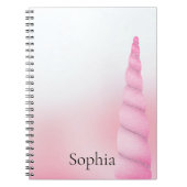 Carnet Unicorne blanche rose (Devant)