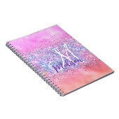 Carnet Unicorne claire iridescente ombre parties scintill (Côté Droit)