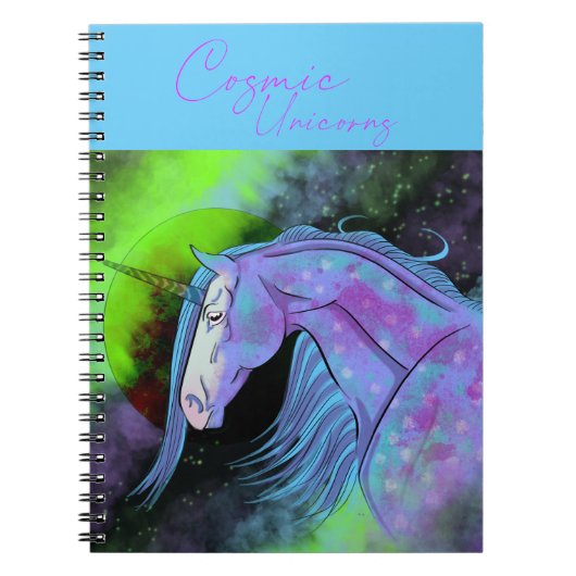 Carnet Unicorne cosmique 6 (Devant)