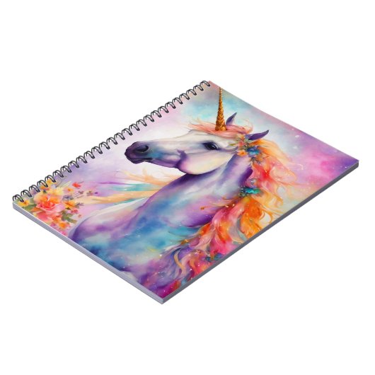 Carnet Unicorne couleur Pastel (Côté gauche)