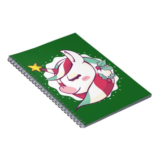Carnet Unicorne de Noël (Côté Droit)