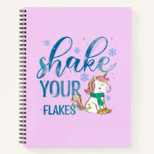 Carnet Unicorne d'hiver Secouer vos lacs Amusant et f