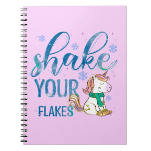 Carnet Unicorne d'hiver Secouer vos lacs Amusant et f