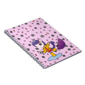 Carnet Unicorne florale rose mignonne et simple en Rainco (Côté Droit)