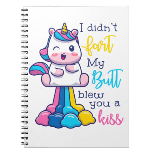 Carnet Unicorne Je n'ai pas pété mon cul vous a fait un b