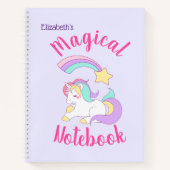 Carnet Unicorne magique avec Rainbow Shooting Star (Devant)