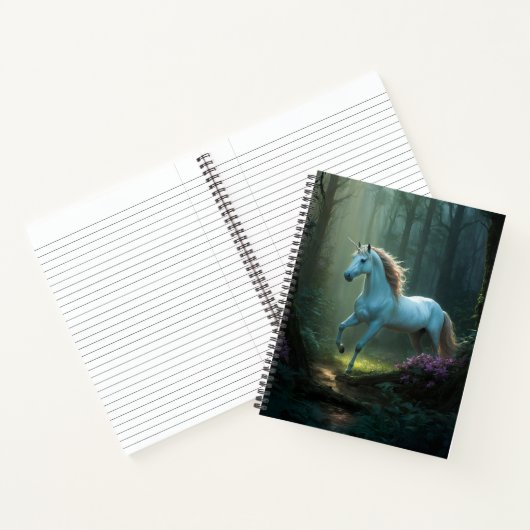 Carnet Unicorne magique en forêt enchantée (Intérieur)