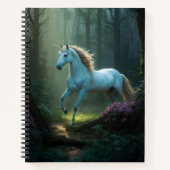 Carnet Unicorne magique en forêt enchantée (Devant)